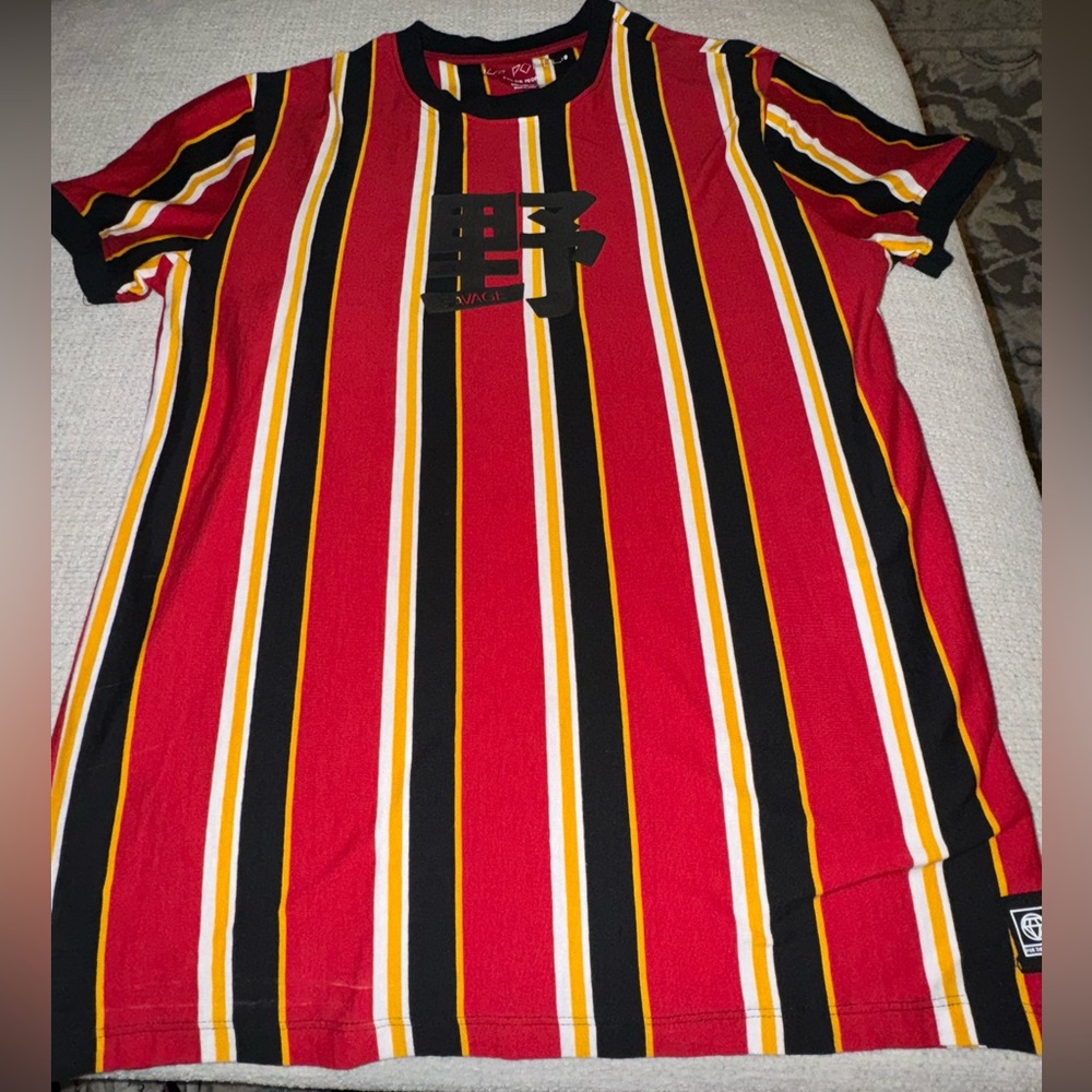 For the People Vox Populi Medium striped crew neck t-shirt